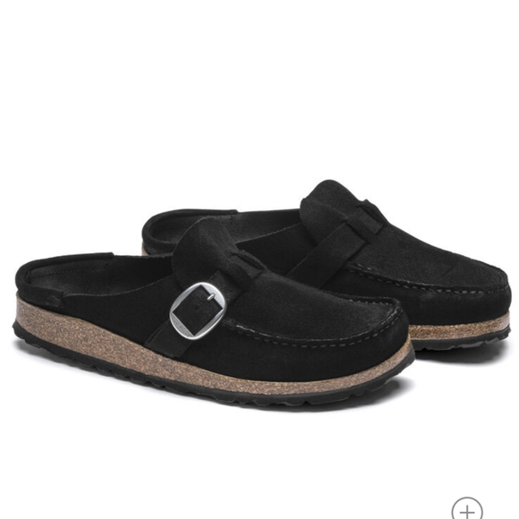 Birkenstock Shoes - BIRKENSTOCK 9 Buckley Suede Leather Black Size 9